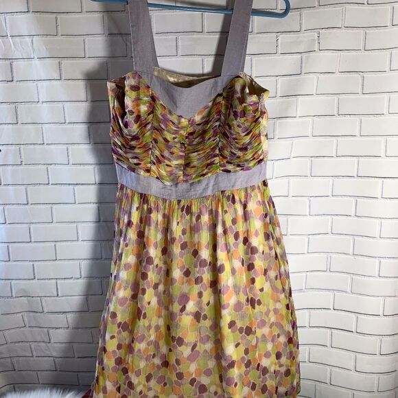 Anthro Burlapp Silk Mosaic Print Dress - Picture 1 of 3